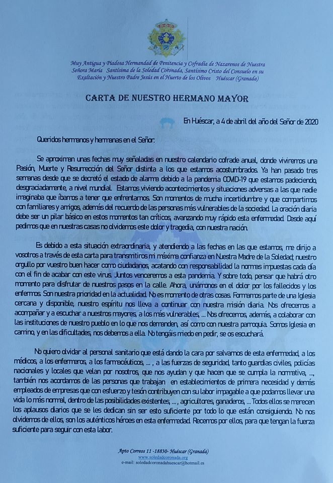 carta hermano mayor