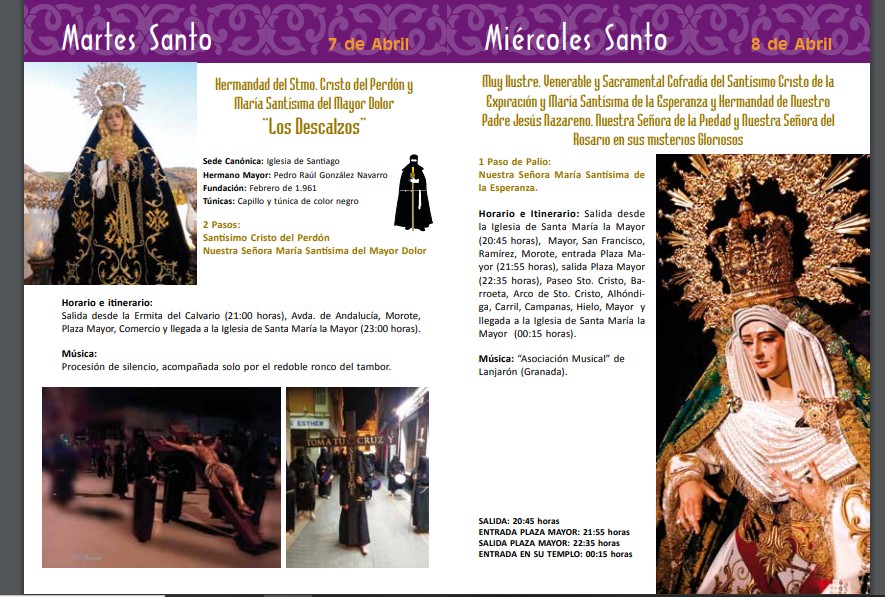 Programa Semana Santa 2020 Huéscar
